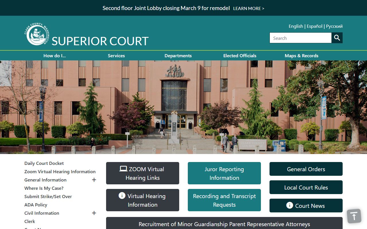 Clark County Recent Bookings at the Superior Court in Vancouver