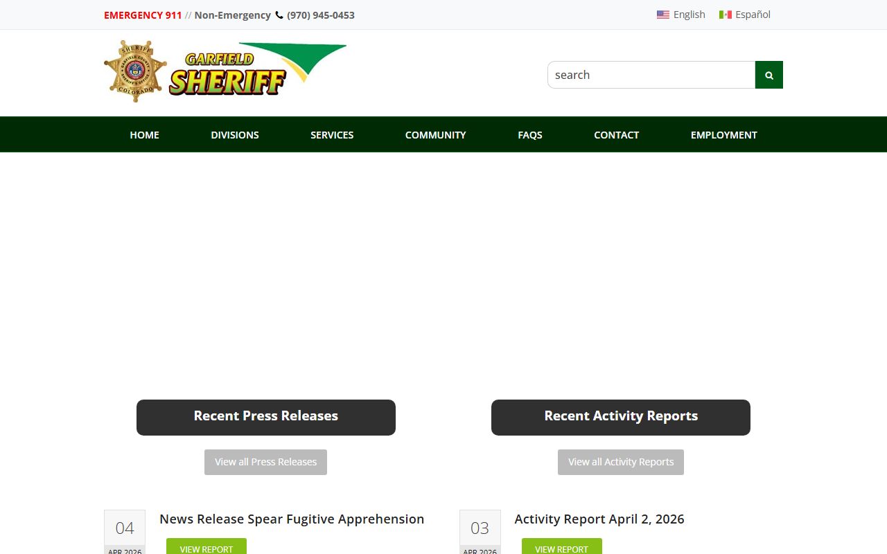 Garfield County Recent Bookings sheriff office