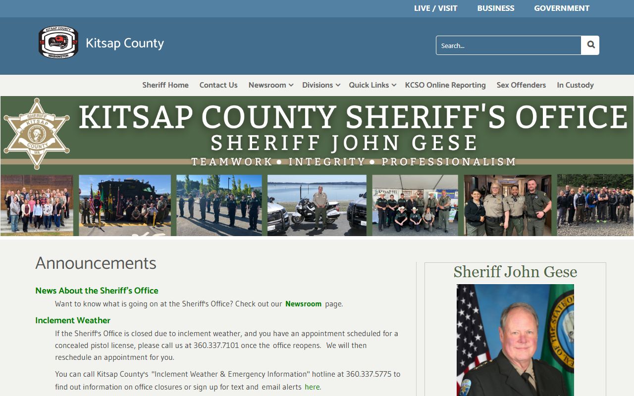 Kitsap County Recent Bookings sheriff office in Port Orchard