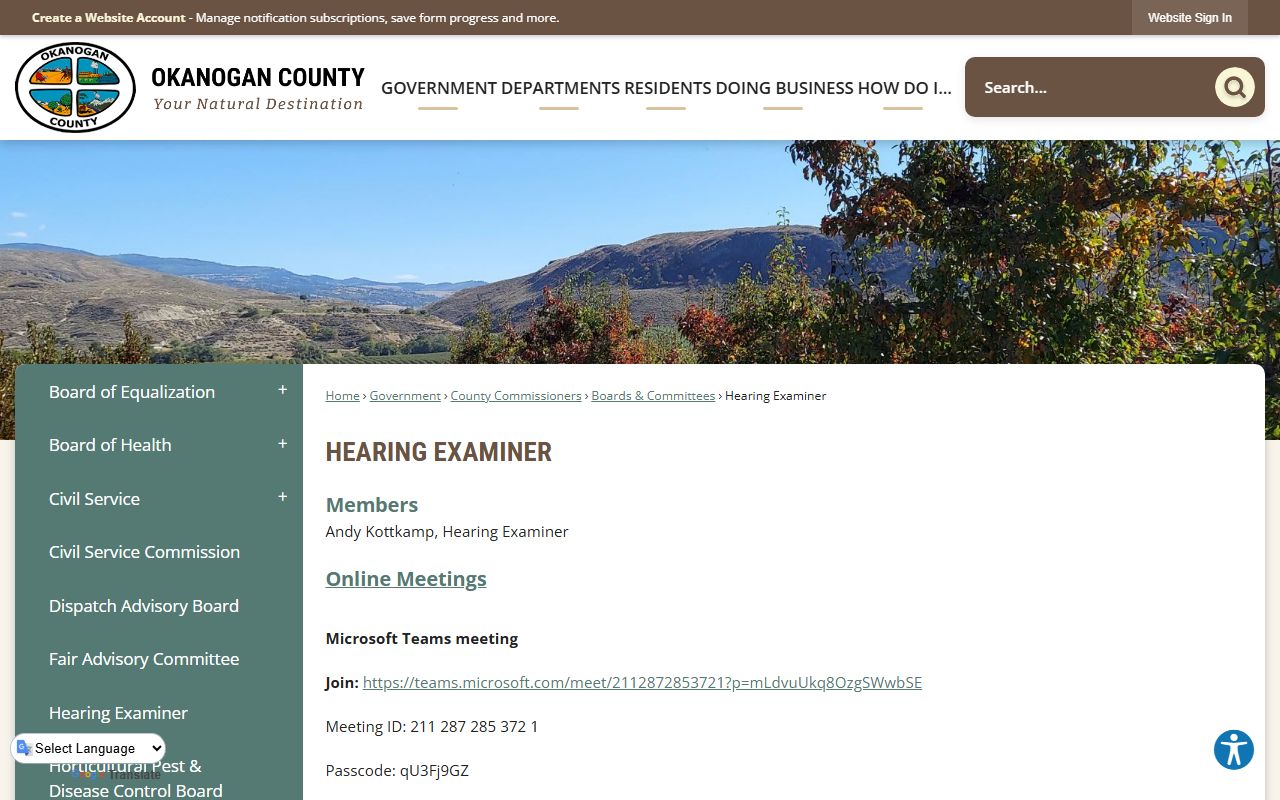 Okanogan County Recent Bookings jail page