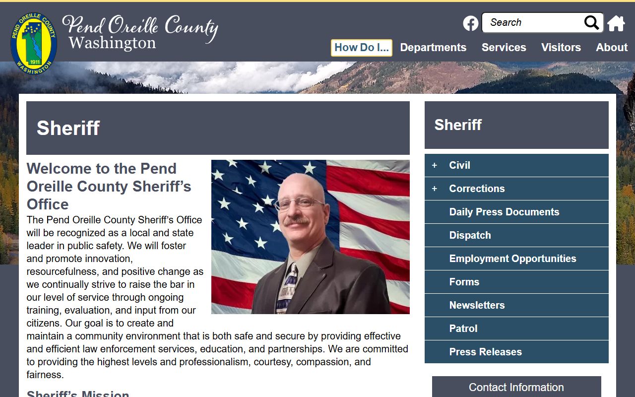 Pend Oreille County Recent Bookings sheriff office in Newport