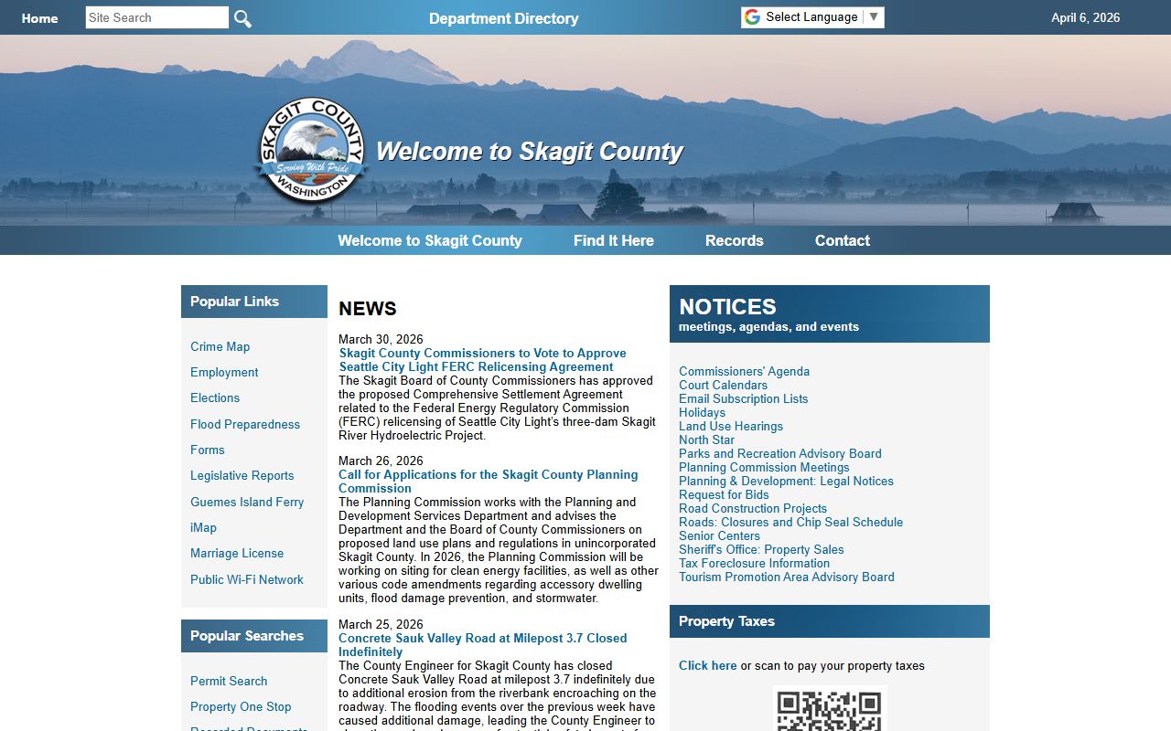 Skagit County Recent Bookings county website